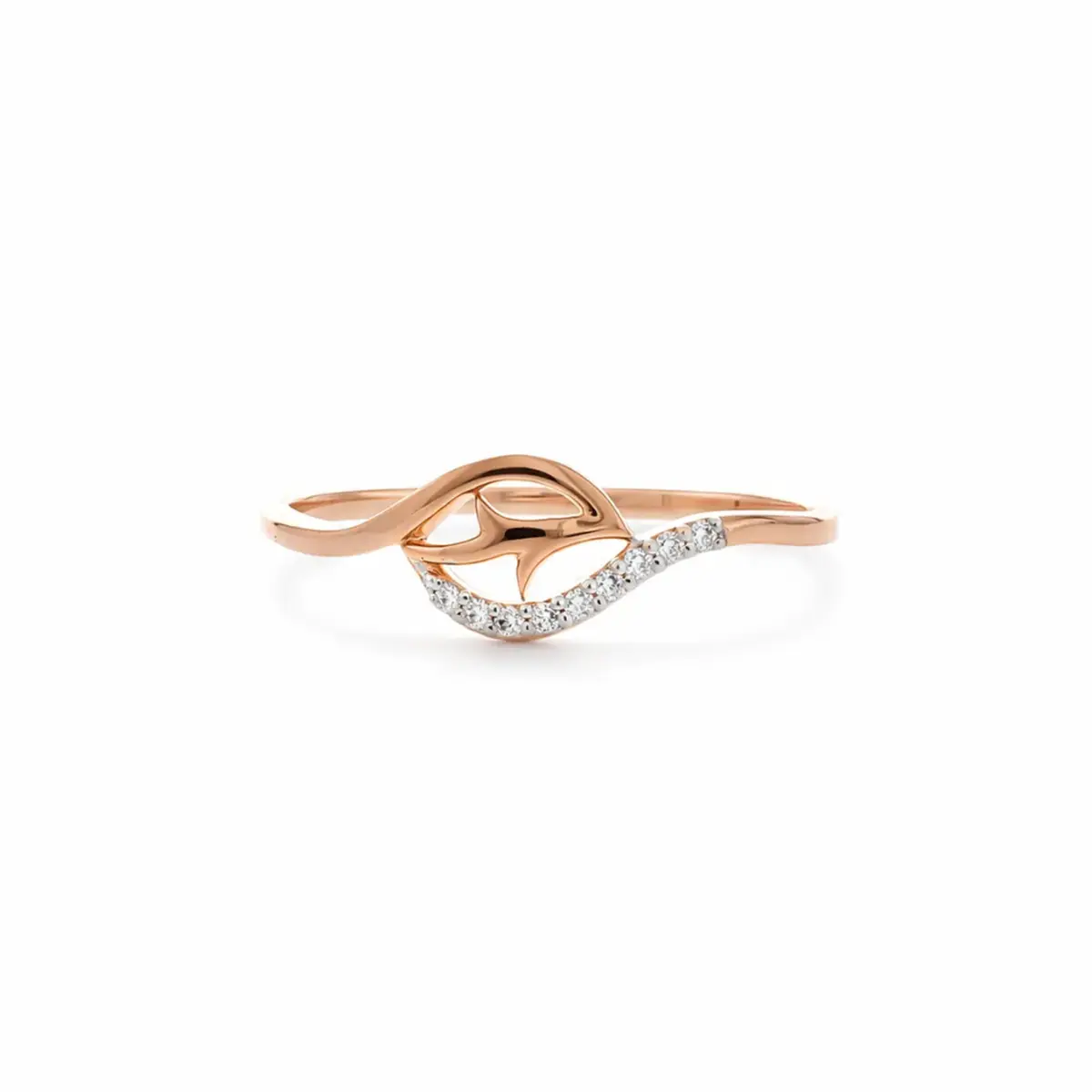 0.04 CT NATURAL DIAMOND WOMENS RING 18K GOLD